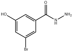 Benzoic acid, 3-bromo-5-hydroxy-, hydrazide Structure