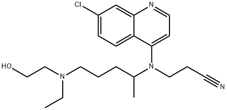 Propanenitrile, 3-[(7-chloro-4-quinolinyl)[4-[ethyl(2-hydroxyethyl)amino]-1-methylbutyl]amino]- Structure