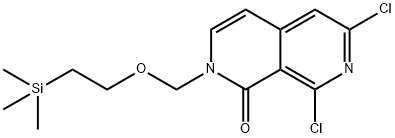 2,7-Naphthyridin-1(2H)-one, 6,8-dichloro-2-[[2-(trimethylsilyl)ethoxy]methyl]- 구조식 이미지