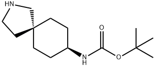 Carbamic acid, N-trans-2-azaspiro[4.5]dec-8-yl-, 1,1-dimethylethyl ester Structure