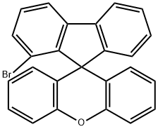 Spiro[9H-fluorene-9,9'-[9H]xanthene], 1-bromo- Structure