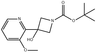 tert-Butyl 3-hydroxy-3-(3-methoxypyridin-2-yl)azetidine-1-carboxylate Structure