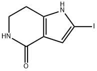 4H-Pyrrolo[3,2-c]pyridin-4-one, 1,5,6,7-tetrahydro-2-iodo- Structure