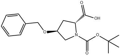 (4S)-1-Boc-4-benzyloxy-D-proline Structure