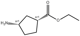 Cyclopentanecarboxylic acid, 3-amino-, ethyl ester, (1R,3S)-rel- Structure