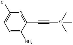 3-Pyridinamine, 6-chloro-2-[2-(trimethylsilyl)ethynyl]- Structure