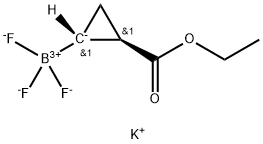 potassium rac-((1R,2R)-2-(ethoxycarbonyl)cyclopropyl)trifluoroborate Structure