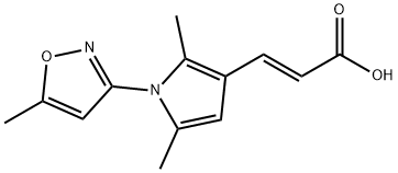 (2E)-3-[2,5-dimethyl-1-(5-methyl-1,2-oxazol-3-yl)-1H-pyrrol-3-yl]prop-2-enoic acid Structure