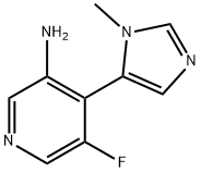 3-Pyridinamine, 5-fluoro-4-(1-methyl-1H-imidazol-5-yl)- Structure