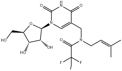 5-(N-Isopentenyl-N-trifluoroacetyl) aminomethyluridine Structure