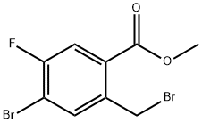 Benzoic acid, 4-bromo-2-(bromomethyl)-5-fluoro-, methyl ester Structure