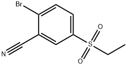 Benzonitrile, 2-bromo-5-(ethylsulfonyl)- Structure