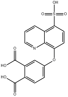 1,2-Benzenedicarboxylic acid, 4-[(5-sulfo-8-quinolinyl)oxy]- Structure