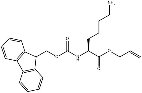 L-Lysine, N2-[(9H-fluoren-9-ylmethoxy)carbonyl]-, 2-propen-1-yl ester Structure