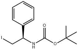 tert-Butyl N-[(1R)-2-iodo-1-phenylethyl]carbamate Structure