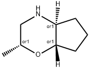 Cyclopent[b]-1,4-oxazine, octahydro-2-methyl-,(2R,4aS,7aS)-rel- 구조식 이미지
