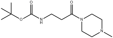 Carbamic acid, N-[3-(4-methyl-1-piperazinyl)-3-oxopropyl]-, 1,1-dimethylethyl ester 구조식 이미지