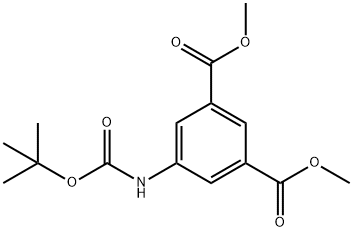 1,3-Benzenedicarboxylic acid, 5-[[(1,1-dimethylethoxy)carbonyl]amino]-, 1,3-dimethyl ester Structure