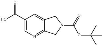 6-(tert-Butoxycarbonyl)-6,7-dihydro-5H-pyrrolo[3,4-b]pyridine-3-carboxylic acid Structure