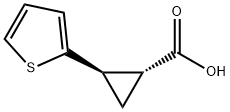 Cyclopropanecarboxylic acid, 2-(2-thienyl)-, (1R,2R)- Structure