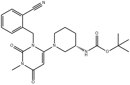 (S)-tert-butyl (1-(3-(2-cyanobenzyl) 구조식 이미지