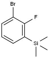(3-Bromo-2-fluorophenyl)trimethylsilane 구조식 이미지