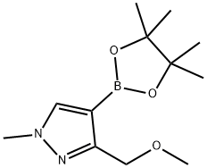 1H-Pyrazole, 3-(methoxymethyl)-1-methyl-4-(4,4,5,5-tetramethyl-1,3,2-dioxaborolan-2-yl)- 구조식 이미지