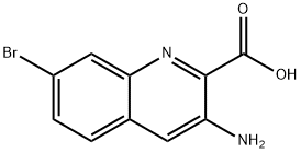 2-Quinolinecarboxylic acid, 3-amino-7-bromo- Structure