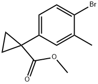 methyl 1-(4-bromo-3-methylphenyl)cyclopropanecarboxylate Structure