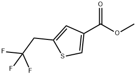 3-Thiophenecarboxylic acid, 5-(2,2,2-trifluoroethyl)-, methyl ester Structure