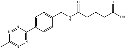 Pentanoic acid, 5-[[[4-(6-methyl-1,2,4,5-tetrazin-3-yl)phenyl]methyl]amino]-5-oxo- Structure