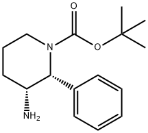 1-Piperidinecarboxylic acid, 3-amino-2-phenyl-, 1,1-dimethylethyl ester, (2R,3R)- Structure