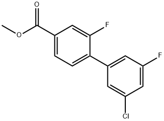 [1,1'-Biphenyl]-4-carboxylic acid, 3'-chloro-2,5'-difluoro-, methyl ester Structure