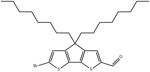 4H-Cyclopenta[2,1-b:3,4-b']dithiophene-2-carboxaldehyde, 6-bromo-4,4-dioctyl- Structure