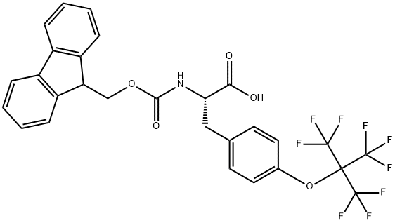 L-Tyrosine, N-[(9H-fluoren-9-ylmethoxy)carbonyl]-O-[2,2,2-trifluoro-1,1-bis(trifluoromethyl)ethyl]- Structure