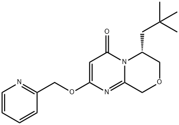 Pyrimido[2,1-c][1,4]oxazin-4(9H)-one, 6-(2,2-dimethylpropyl)-6,7-dihydro-2-(2-pyridinylmethoxy)-, (6R)- 구조식 이미지