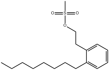 Benzeneethanol, 2-octyl-, 1-methanesulfonate 구조식 이미지