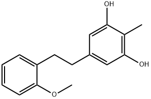 1,3-Benzenediol, 5-[2-(2-methoxyphenyl)ethyl]-2-methyl- 구조식 이미지