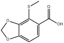 1,3-Benzodioxole-5-carboxylic acid, 4-(methylthio)- Structure