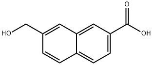 2-Naphthalenecarboxylic acid, 7-(hydroxymethyl)- Structure