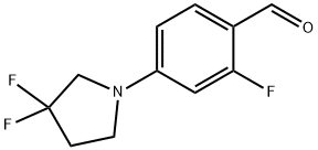 Benzaldehyde, 4-(3,3-difluoro-1-pyrrolidinyl)-2-fluoro- Structure