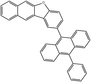 2-(10-Phenyl-9-anthracenyl)benzo[b]
-naphtho[2,3-d]furan 구조식 이미지