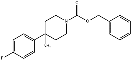 Benzyl 4-amino-4-(4-fluorophenyl)piperidine-1-carboxylate 구조식 이미지