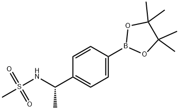 Methanesulfonamide, N-[(1S)-1-[4-(4,4,5,5-tetramethyl-1,3,2-dioxaborolan-2-yl)phenyl]ethyl]- Structure