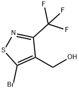 (5-Bromo-3-(trifluoromethyl)isothiazol-4-yl)methanol 구조식 이미지