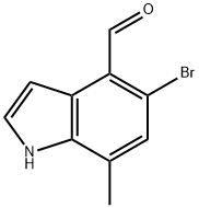 5-bromo-7-methyl-1H-indole-4-carbaldehyde Structure