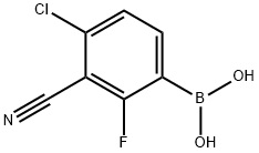 (4-chloro-3-cyano-2-fluorophenyl)boronic acid 구조식 이미지