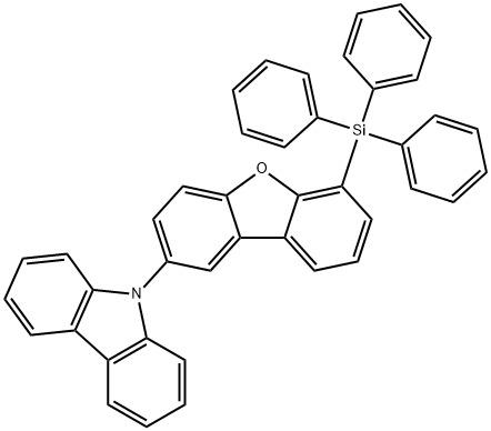 9H-Carbazole, 9-[6-(triphenylsilyl)-2-dibenzofuranyl]- 구조식 이미지