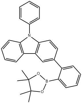 3-[2-(Boronic acid pinacol ester)phenyl]-9-phenyl carbazole 구조식 이미지