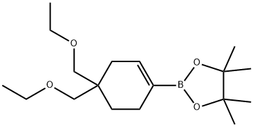 2-(4,4-bis(ethoxymethyl)cyclohex-1-en-1-yl)-4,4,5,5-tetramethyl-1,3,2-dioxaborolane(WX191897) Structure